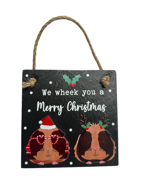 Slate Christmas hanging sign