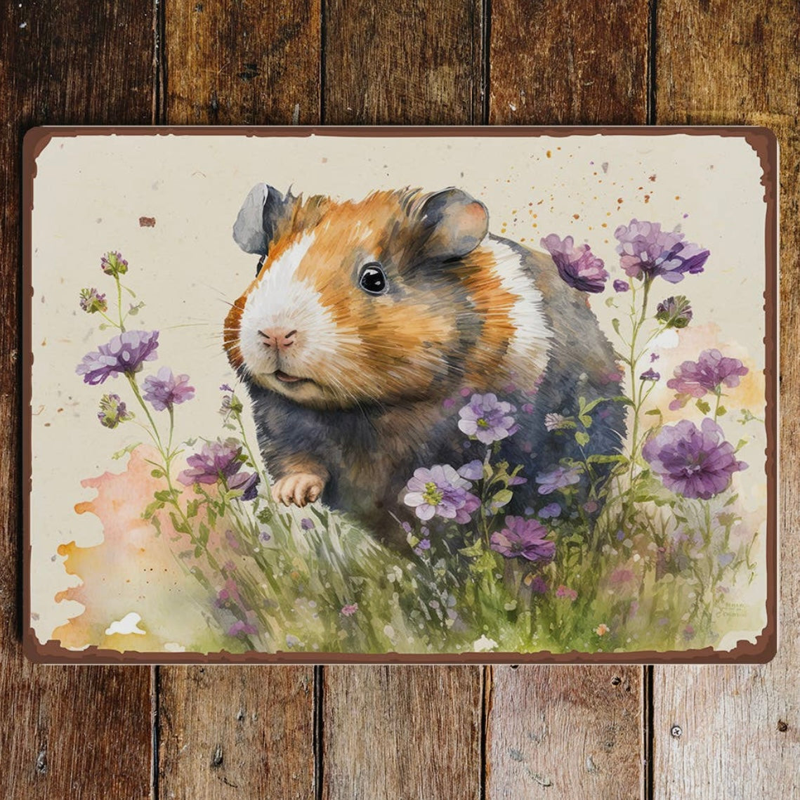 Metal wall plaques - Guinea Pigs
