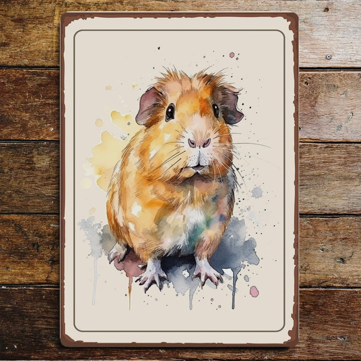 Metal wall plaques - Guinea Pigs