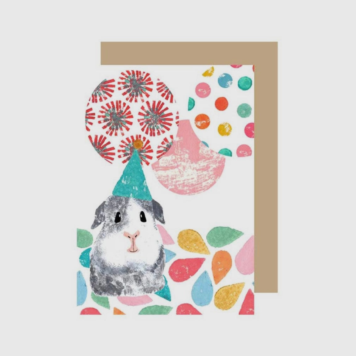 IZZI RAINEY - Guinea Pig Balloon Birthday Card