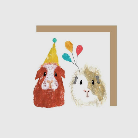 IZZY RAINEY - Skye and Cybil the Guinea Pigs Birthday Card